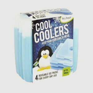 Cool Coolers Ice Packs, Set of 4